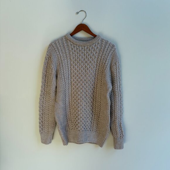 Women's Cable Knit Sweater - Cream - Picture 1 of 3